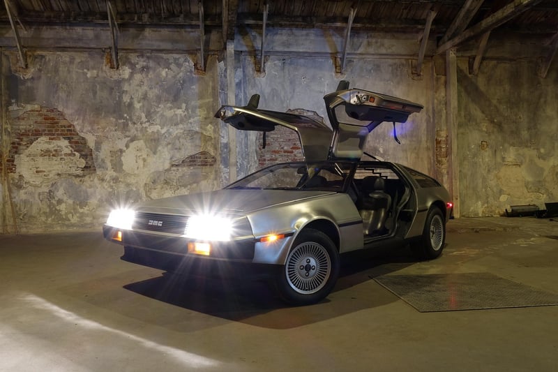 Delorean car with Flux Capacitor